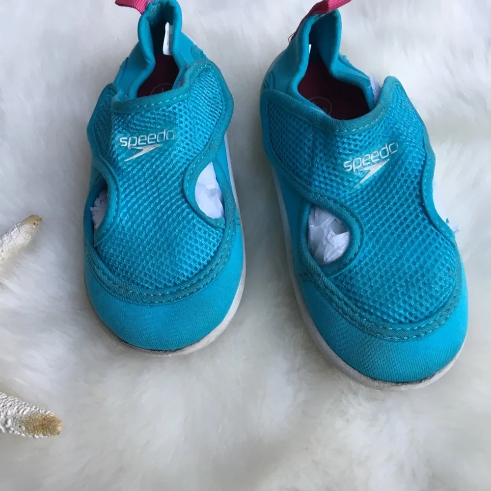 SPEEDO Teal Girls Neoprene Water Shoe Size L 9/10